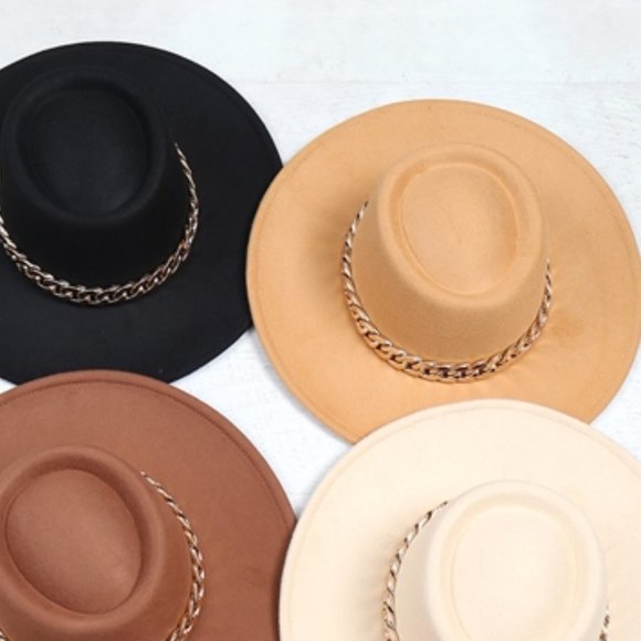 CLASSIC chain detailed Hat -black - Picture 3 of 3